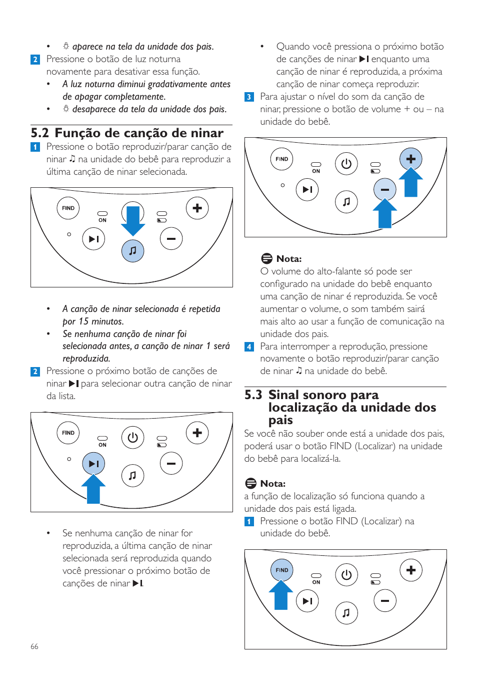 2 função de canção de ninar | Philips SCD560-10 User Manual | Page 66 / 80