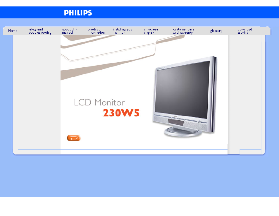 Philips 230W5VS-27B User Manual | 89 pages