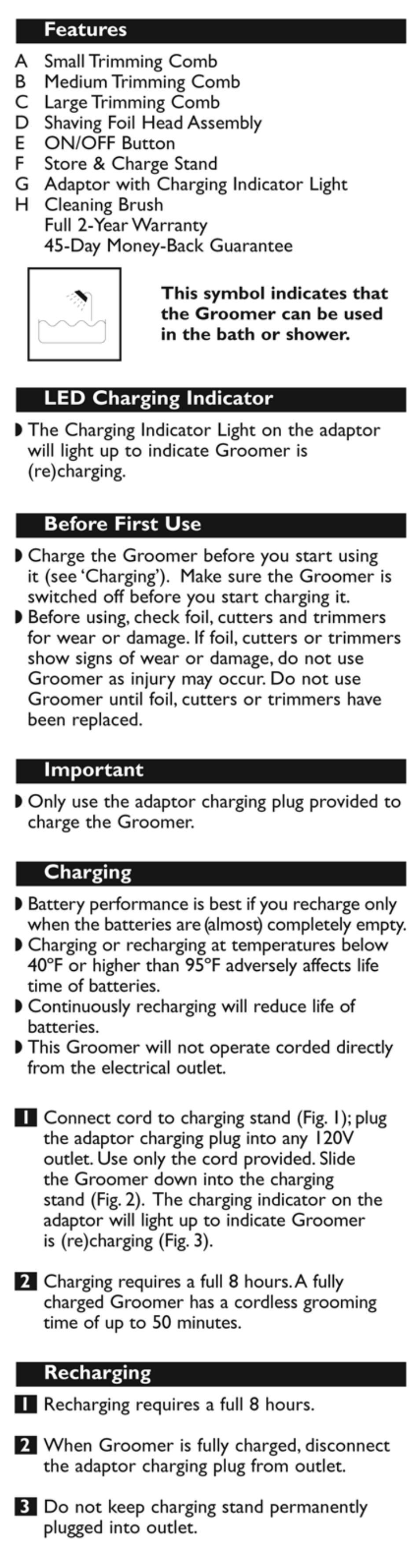 Features | Philips BG2020-31 User Manual | Page 4 / 10