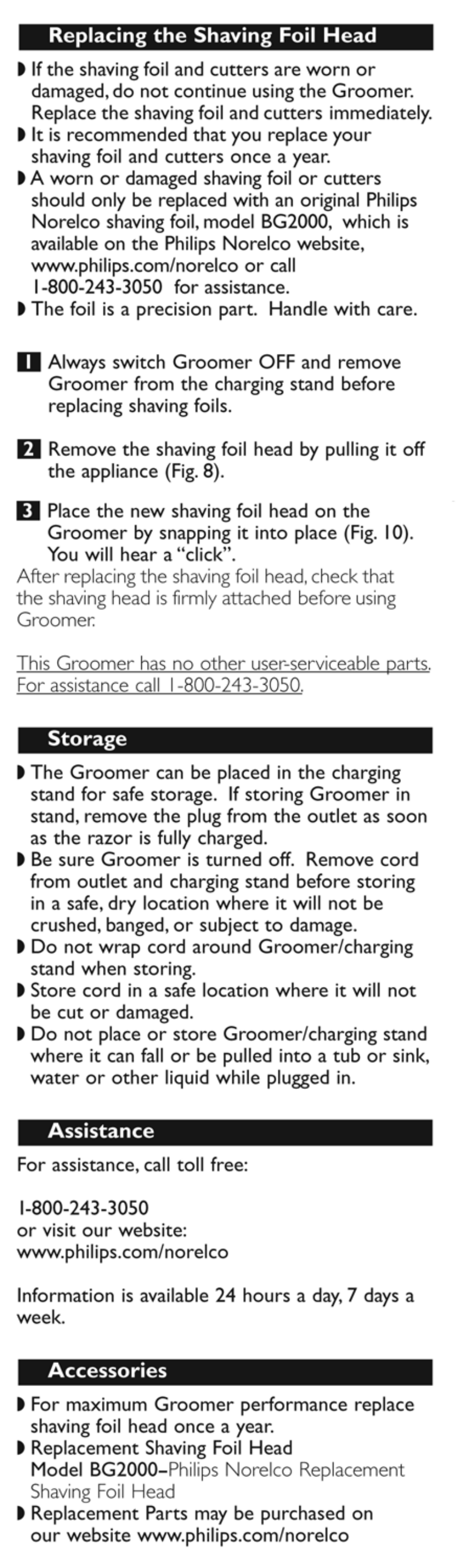 Philips BG2020-31 User Manual | Page 9 / 10