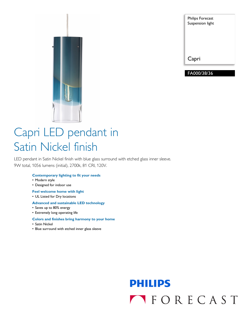 Philips FA0003836 User Manual | 2 pages