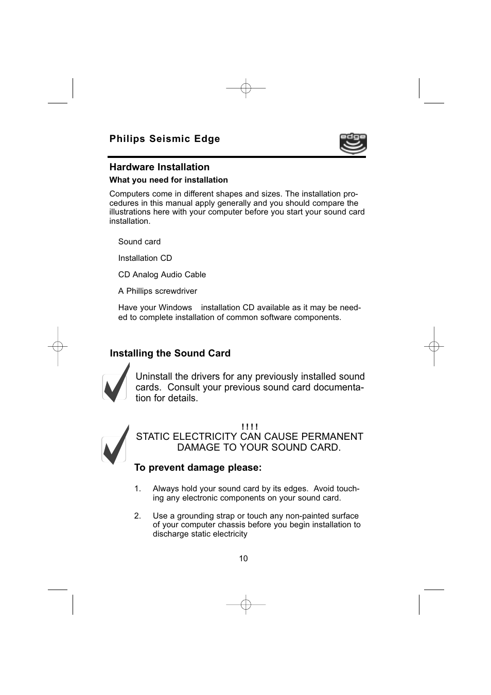 Philips 4-Channel Sound Card User Manual | Page 10 / 60