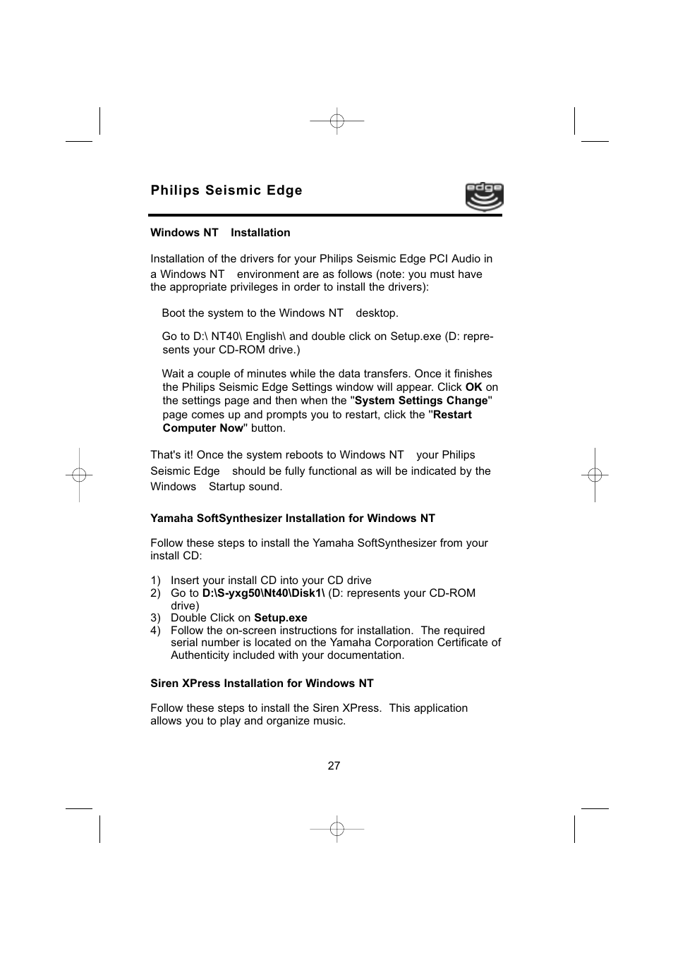 Philips 4-Channel Sound Card User Manual | Page 27 / 60