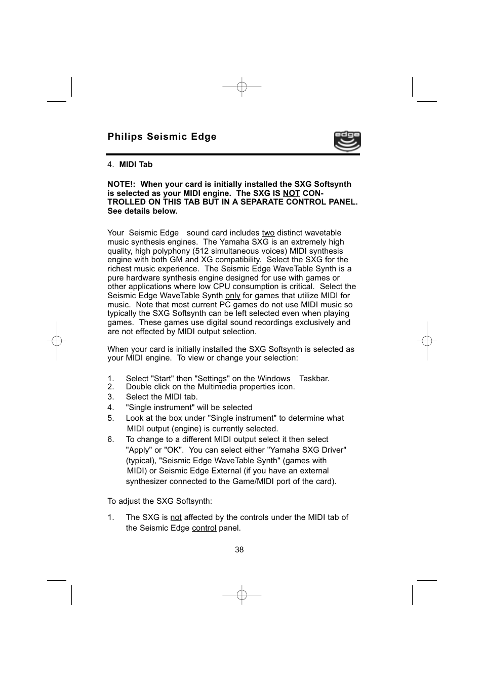 Philips 4-Channel Sound Card User Manual | Page 38 / 60