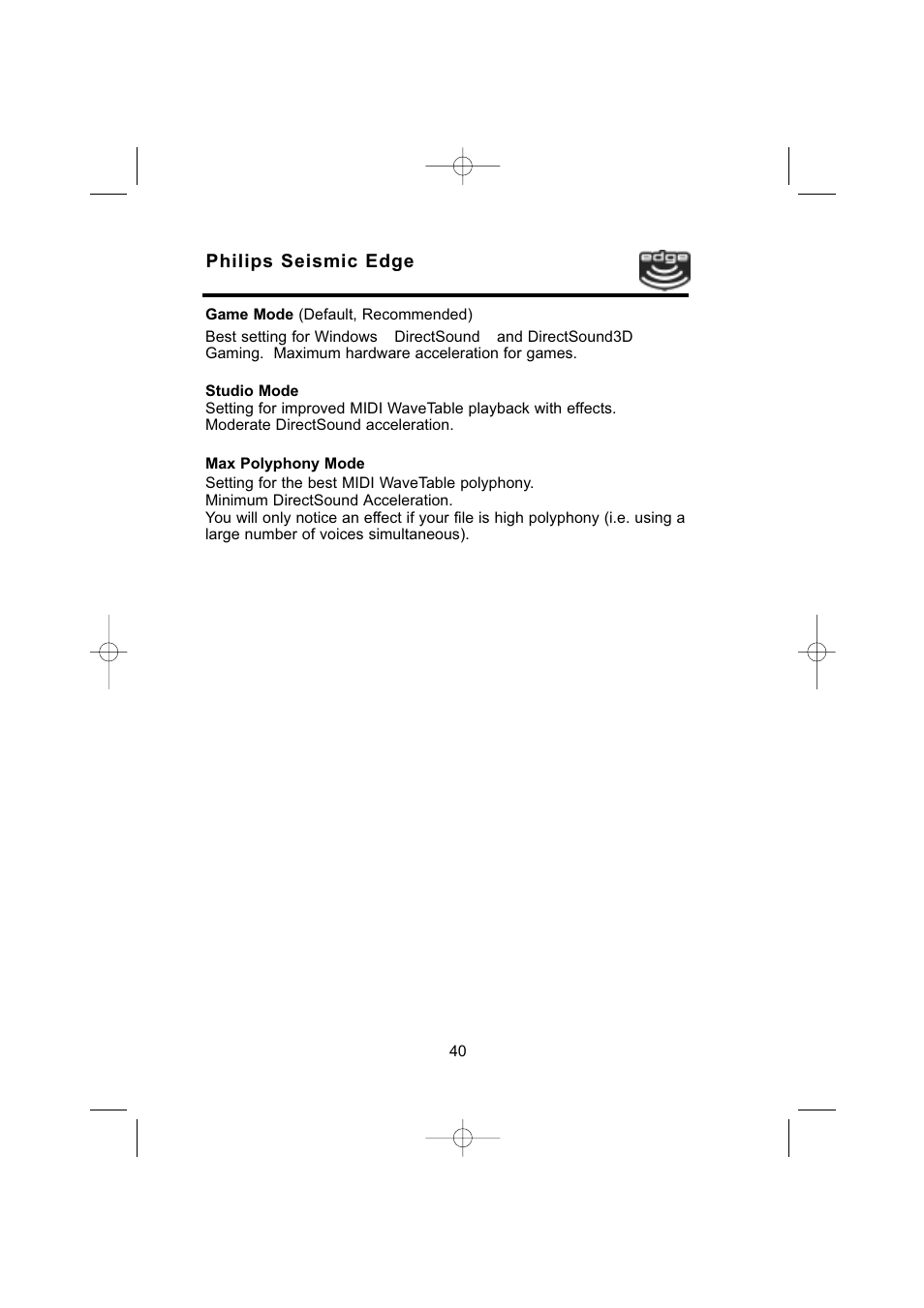 Philips 4-Channel Sound Card User Manual | Page 40 / 60