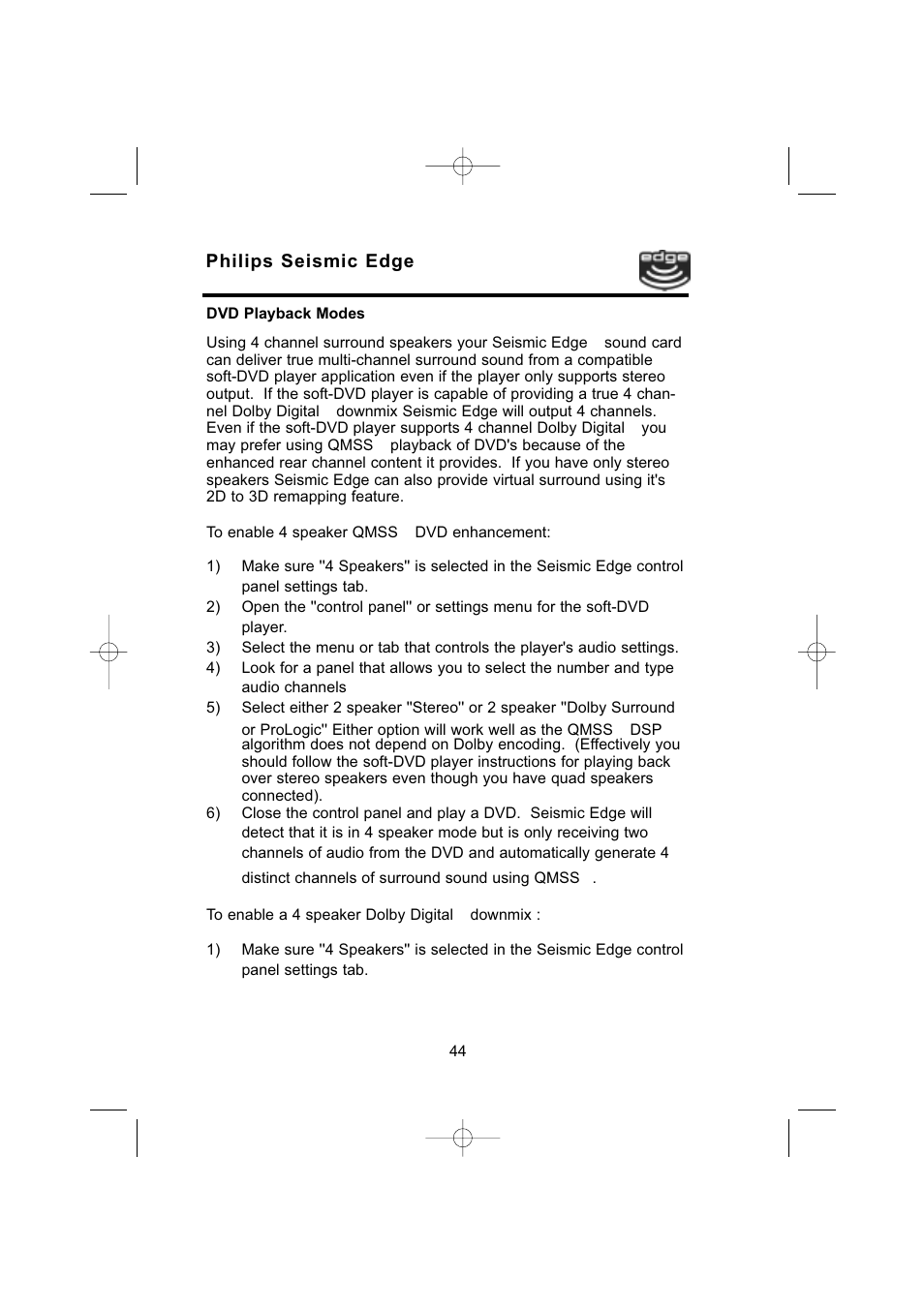 Philips 4-Channel Sound Card User Manual | Page 44 / 60