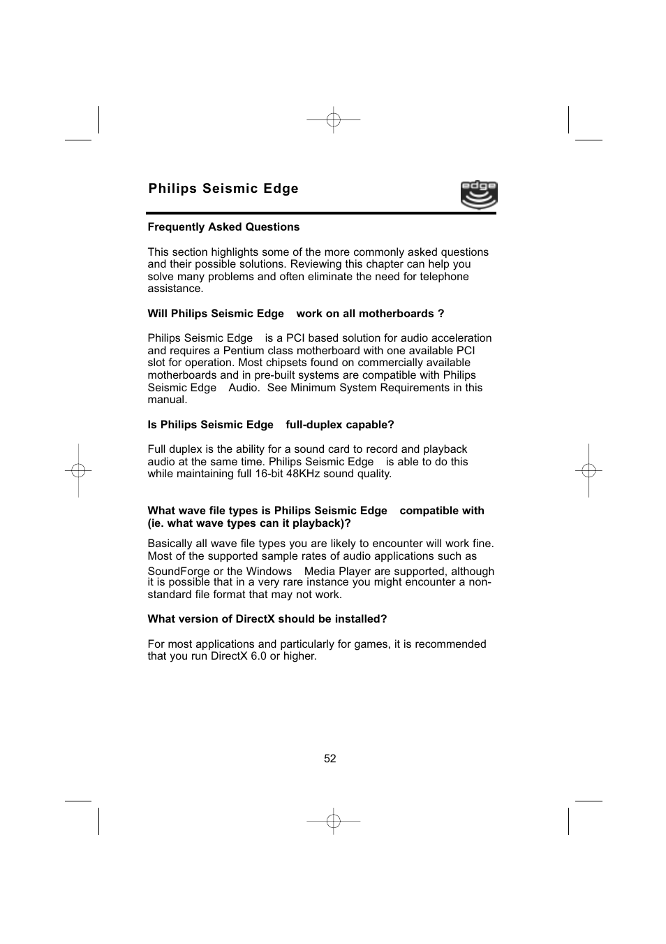 Philips 4-Channel Sound Card User Manual | Page 52 / 60