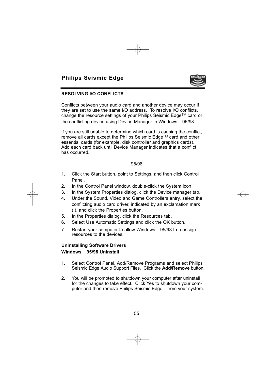 Philips 4-Channel Sound Card User Manual | Page 55 / 60