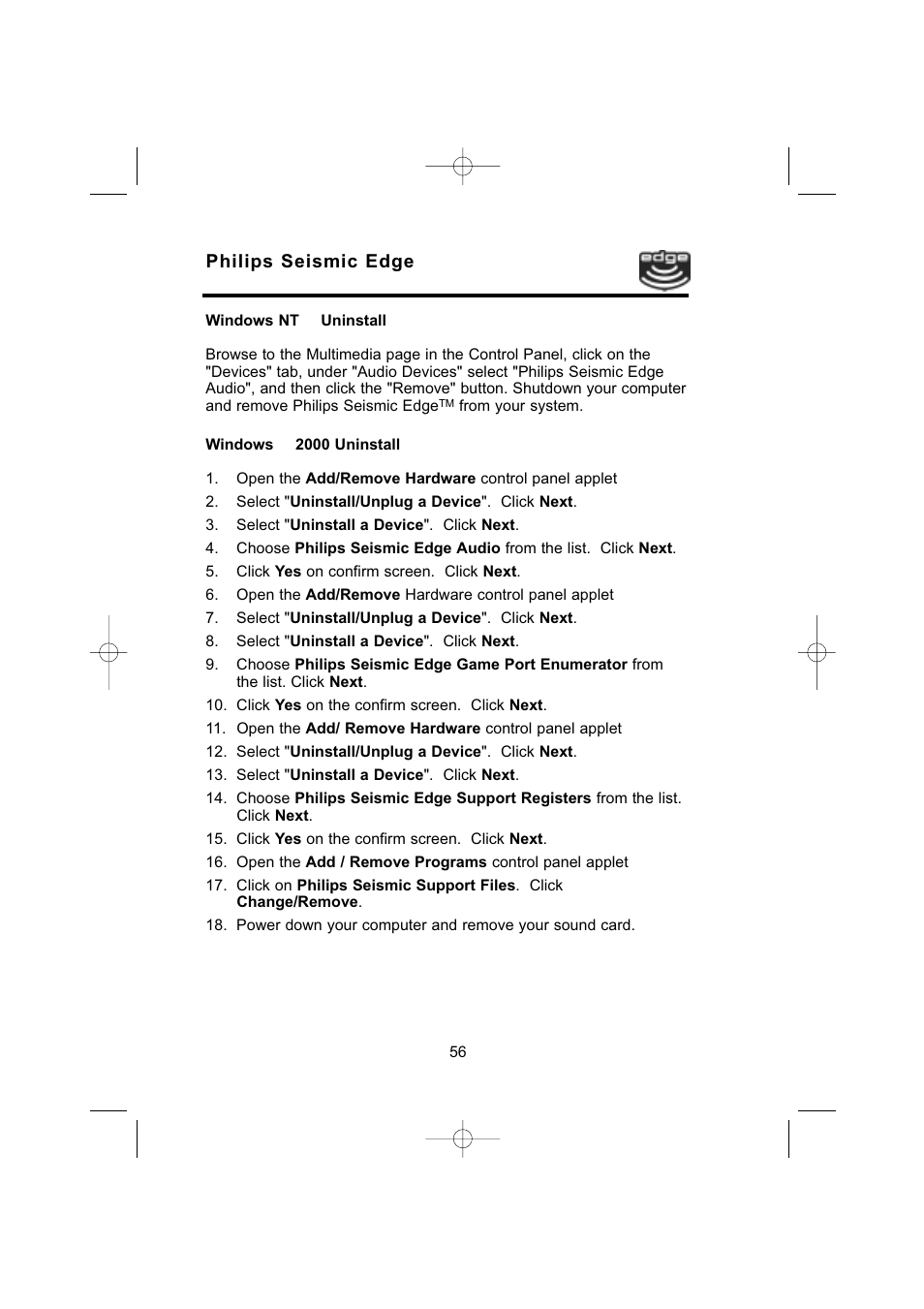 Philips 4-Channel Sound Card User Manual | Page 56 / 60