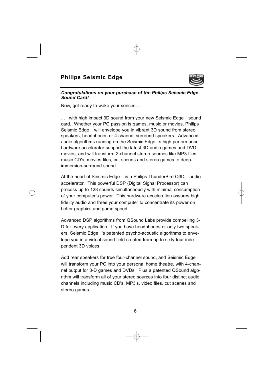 Philips 4-Channel Sound Card User Manual | Page 6 / 60