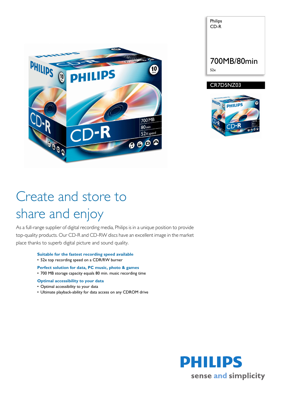 Philips CR7D5NZ03-27 User Manual | 2 pages