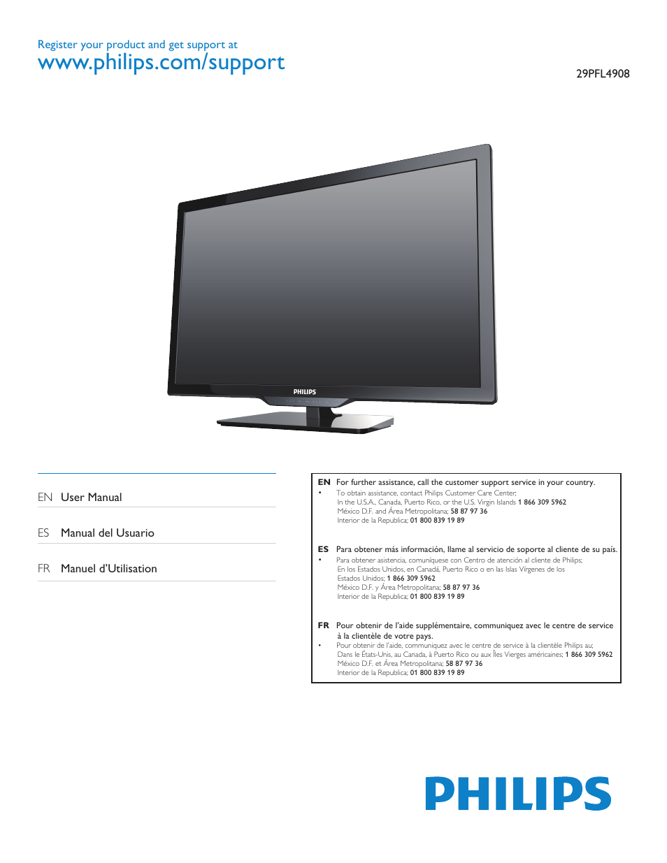 Philips 29PFL4908-F7 User Manual | Page 57 / 112