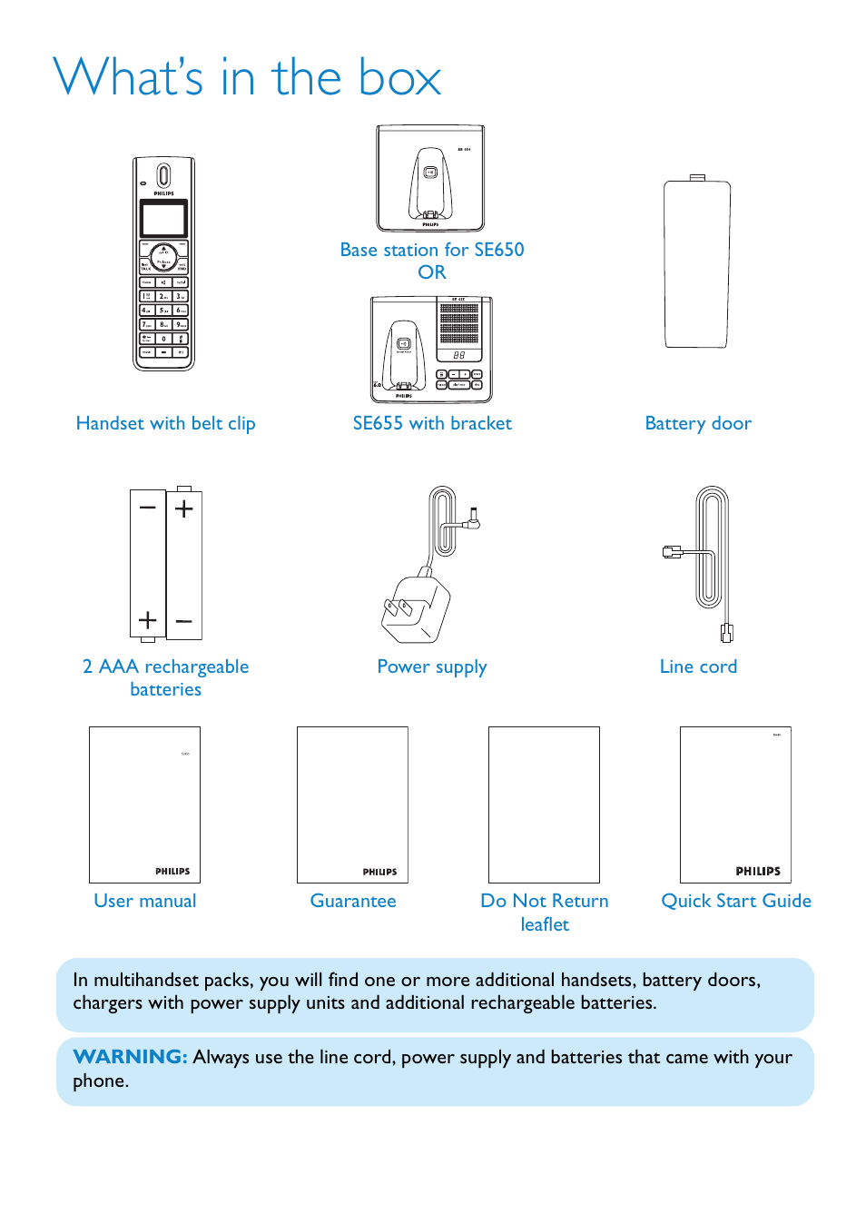 What’s in the box | Philips SE6552B-17 User Manual | Page 2 / 6