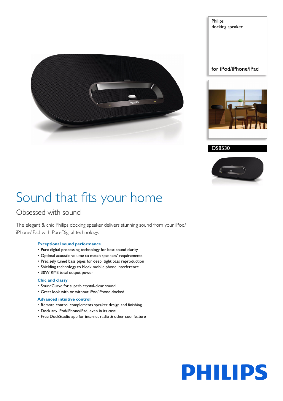 Philips DS8530-37 User Manual | 2 pages