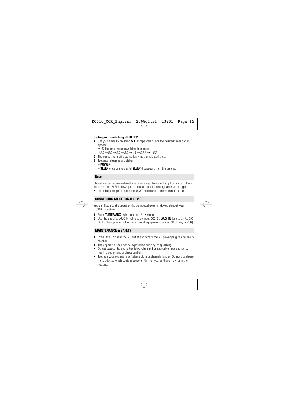 Philips DC310-37 User Manual | Page 15 / 19