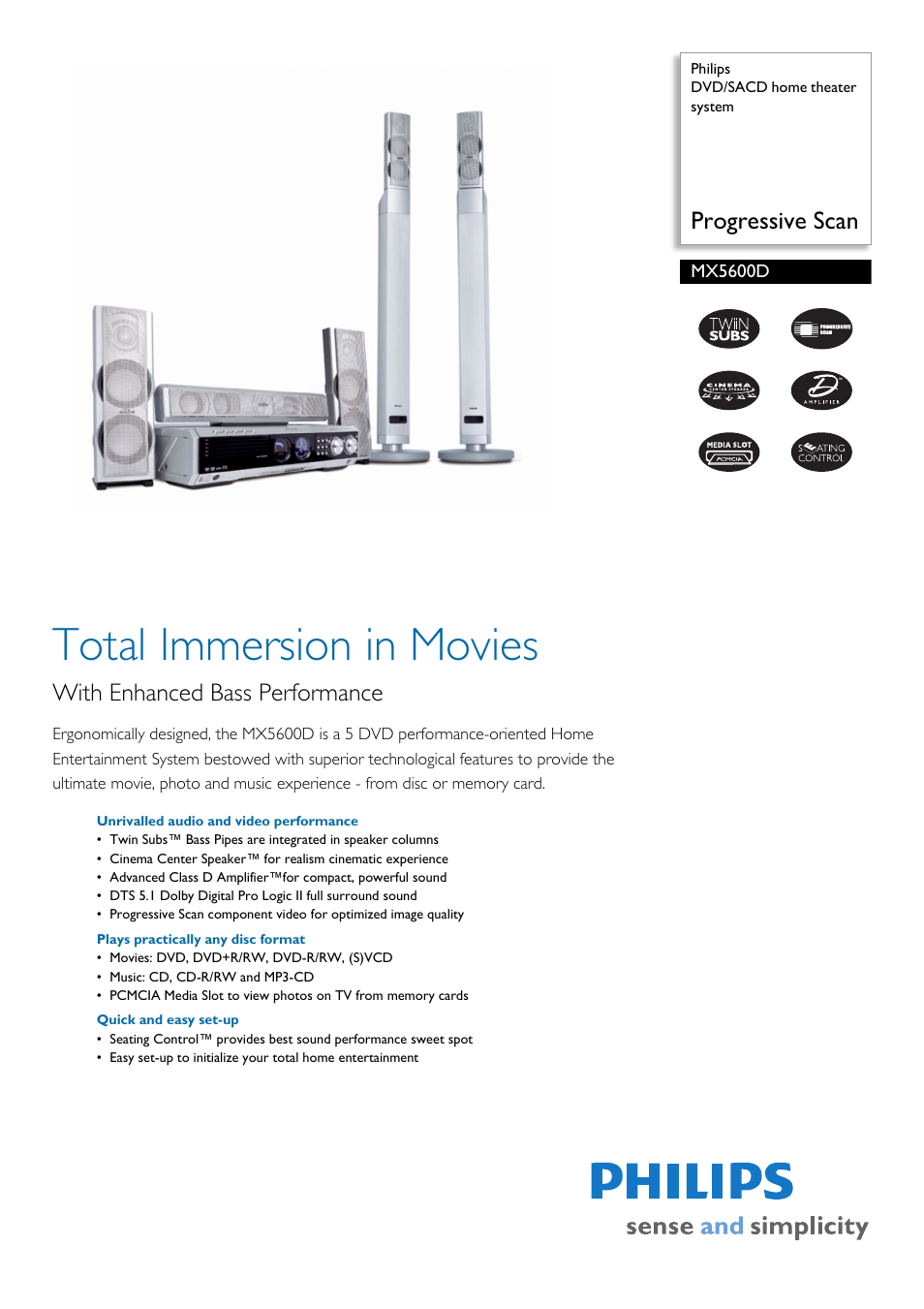 Philips MX5600D-37 User Manual | 2 pages