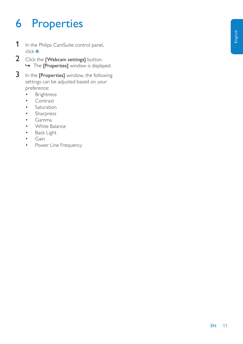 6 properties | Philips SPZ2500-00 User Manual | Page 13 / 20