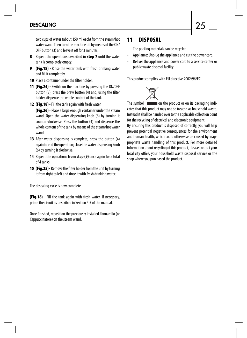 11 disposal | Philips 711412008 User Manual | Page 25 / 84