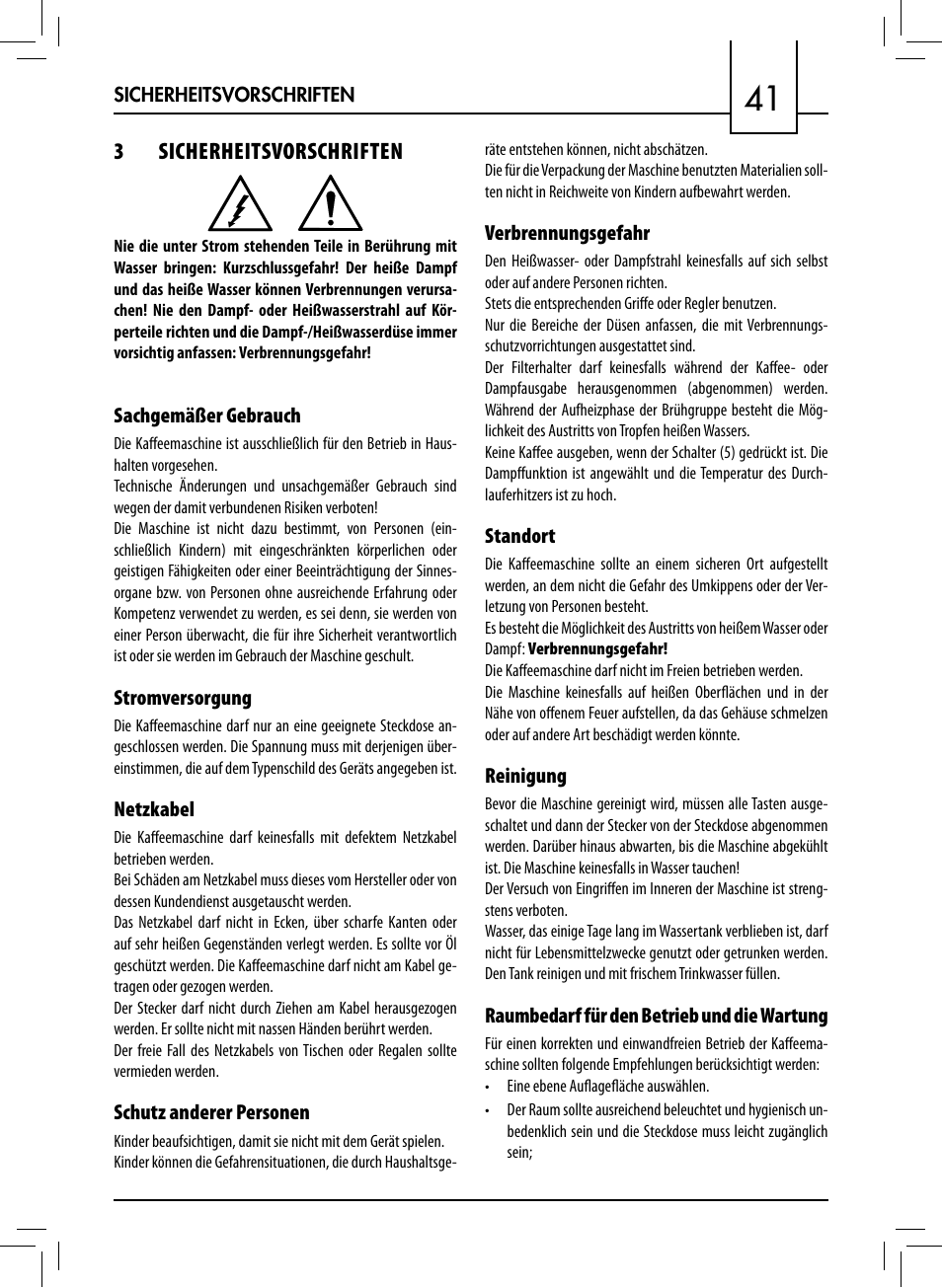 3 sicherheitsvorschriften | Philips 711412008 User Manual | Page 41 / 84