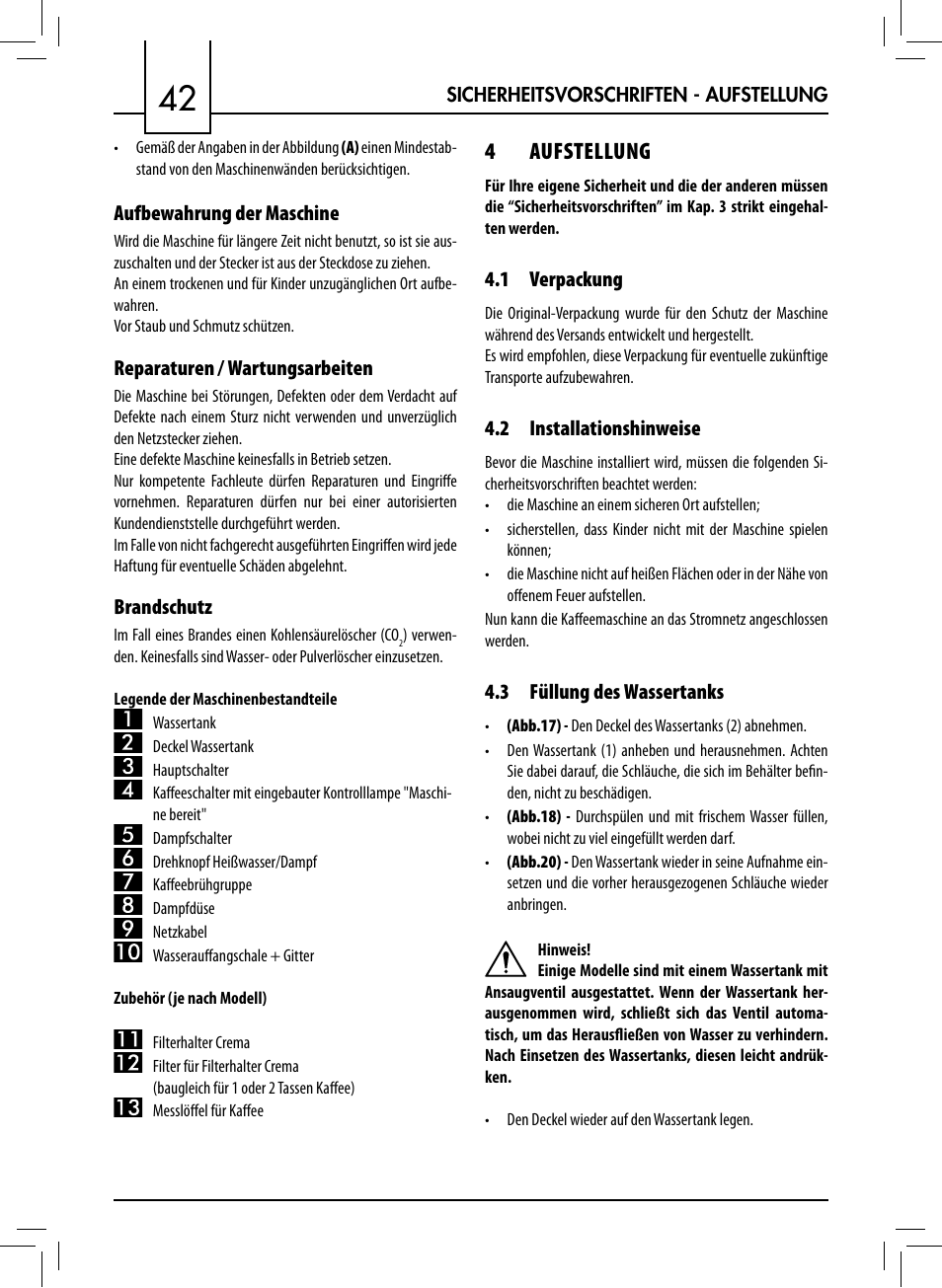 4 aufstellung | Philips 711412008 User Manual | Page 42 / 84