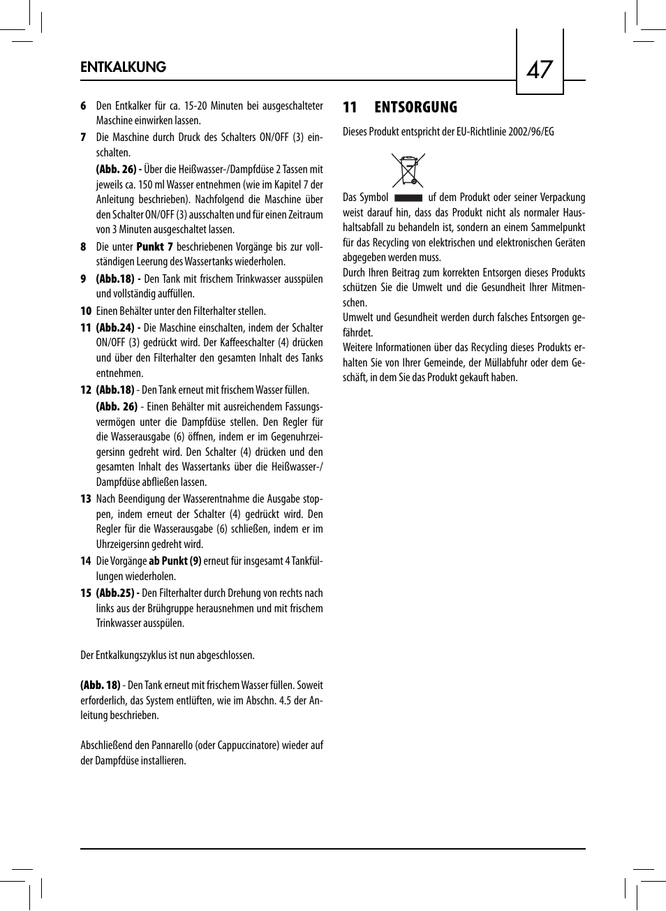 11 entsorgung | Philips 711412008 User Manual | Page 47 / 84