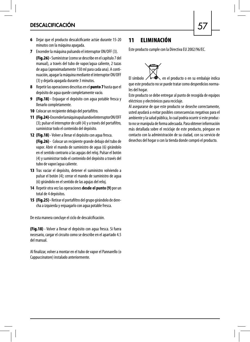 11 eliminación | Philips 711412008 User Manual | Page 57 / 84