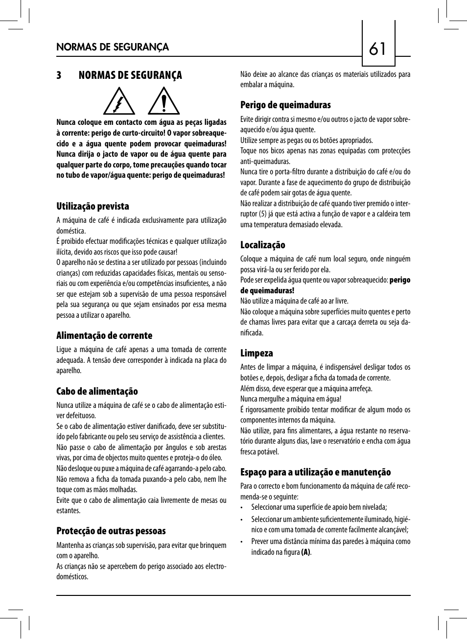 3normas de segurança | Philips 711412008 User Manual | Page 61 / 84