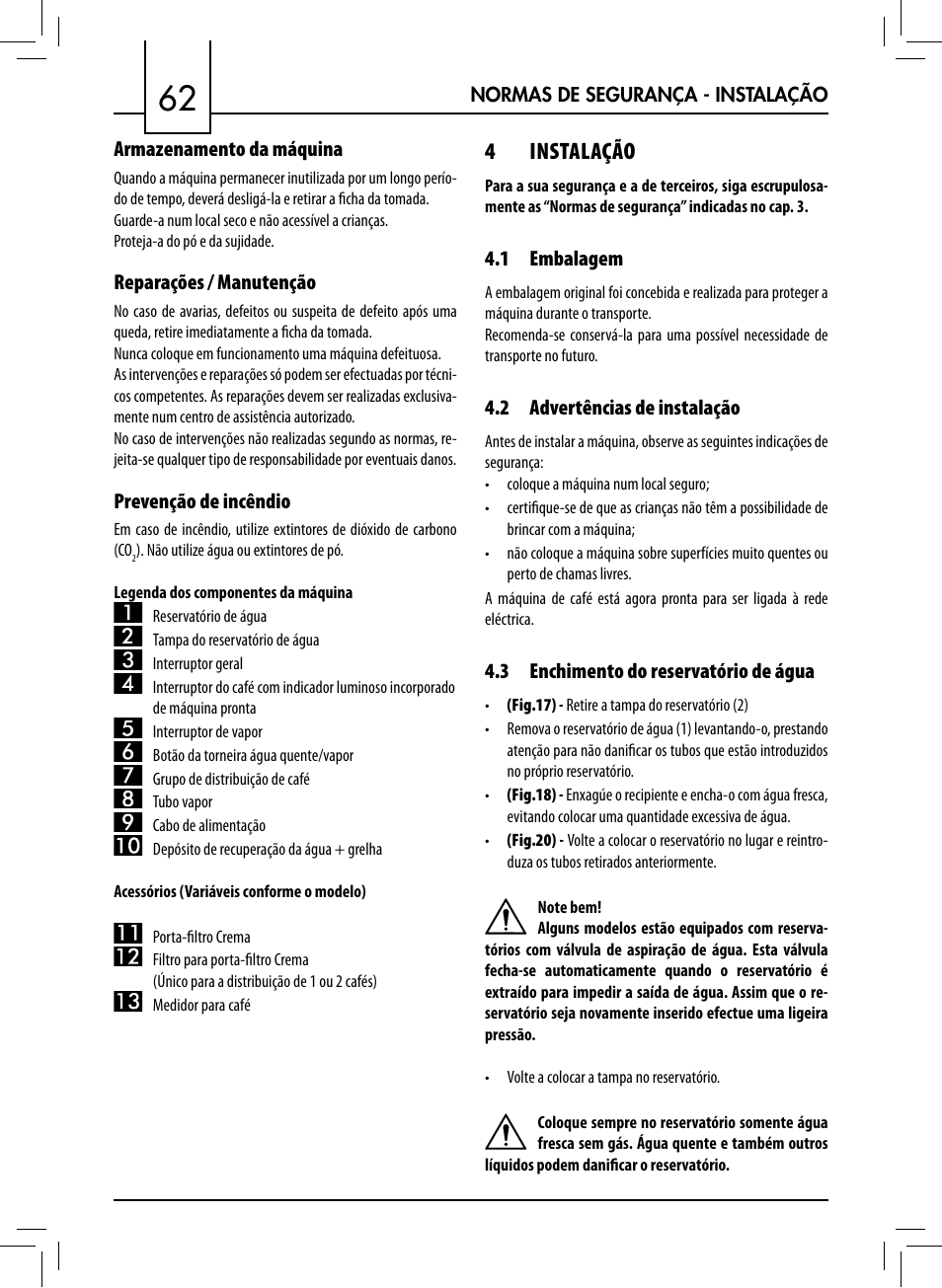 4 instalação | Philips 711412008 User Manual | Page 62 / 84