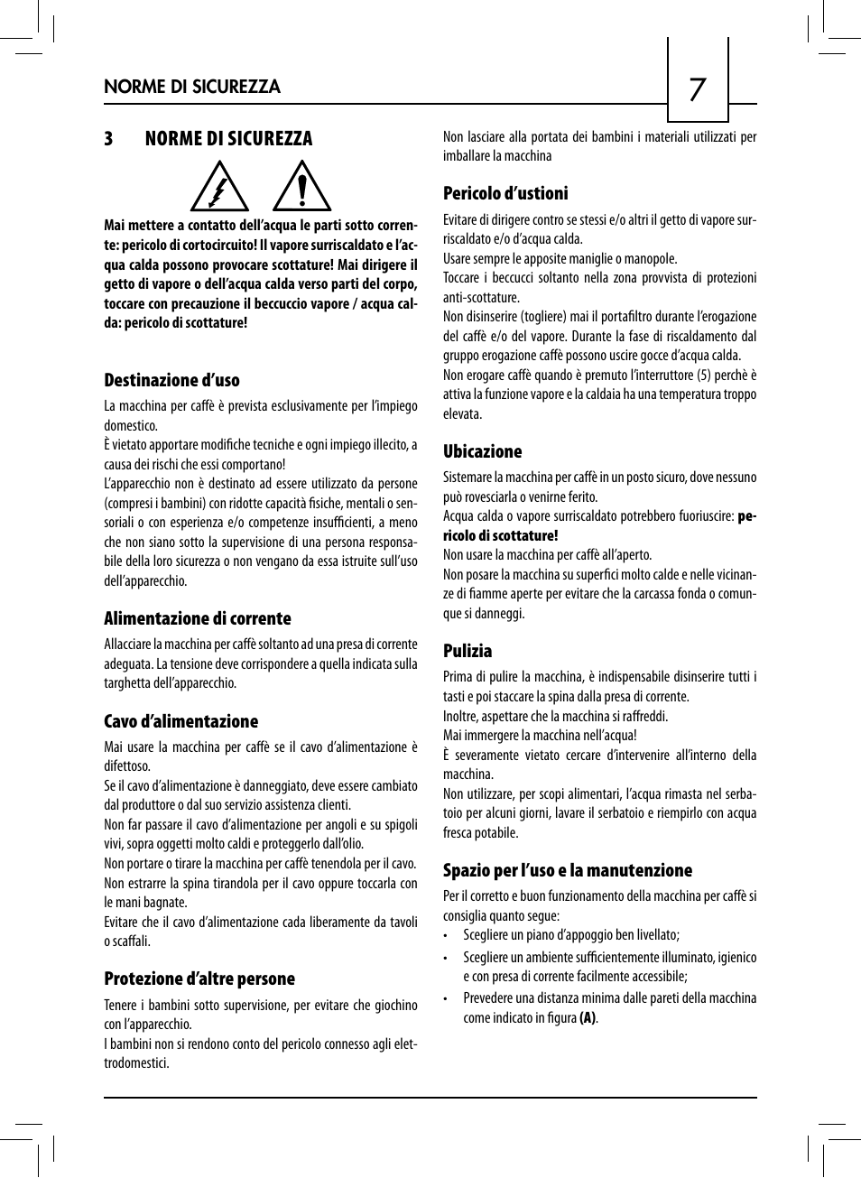 3norme di sicurezza | Philips 711412008 User Manual | Page 7 / 84