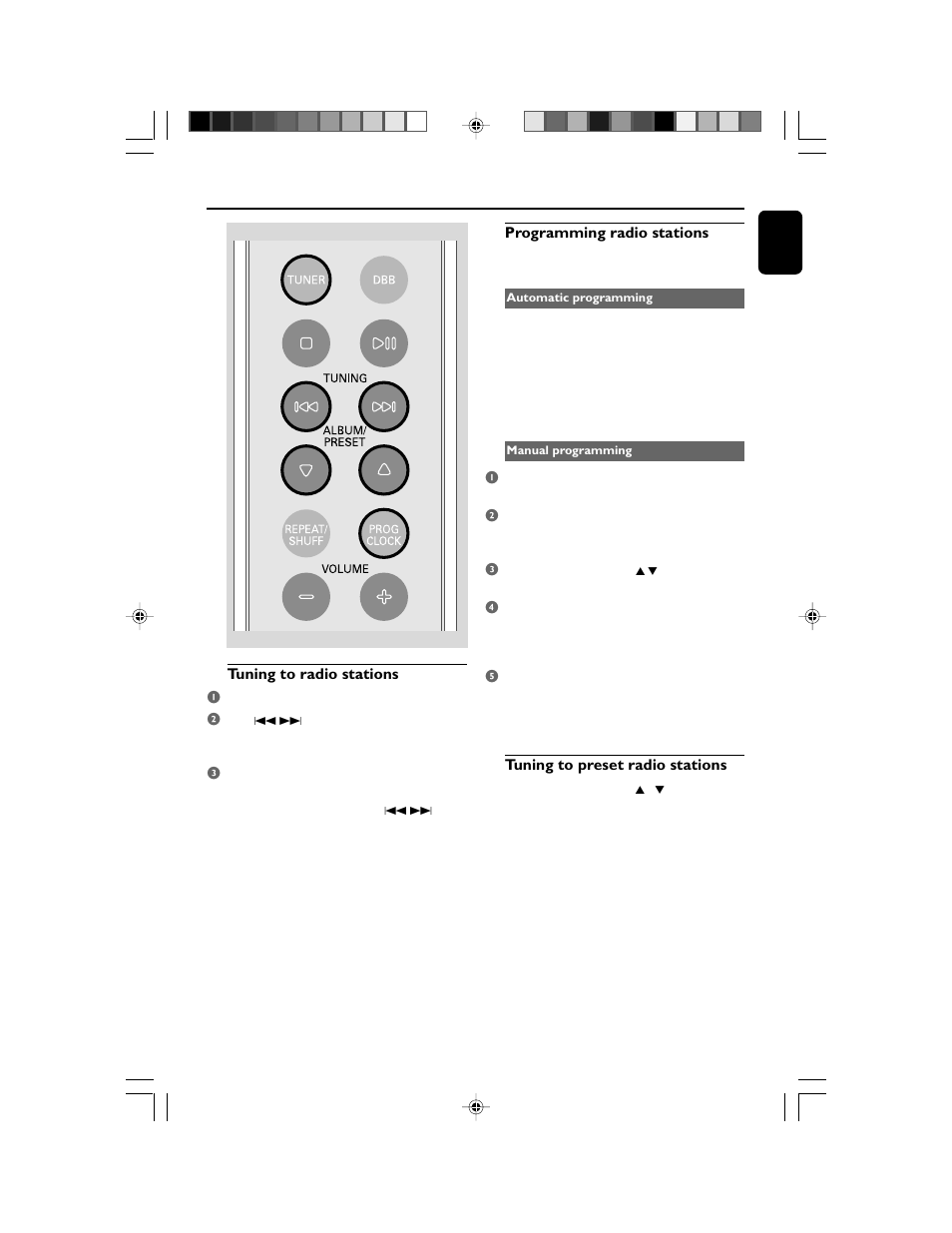 Radio reception | Philips DC199B-37 User Manual | Page 17 / 26