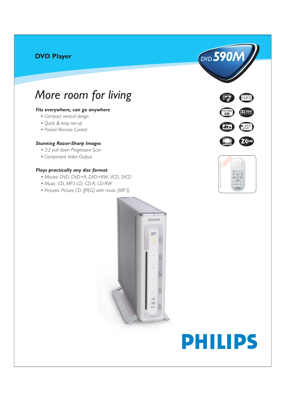 Philips DVD590M-17 User Manual | 2 pages