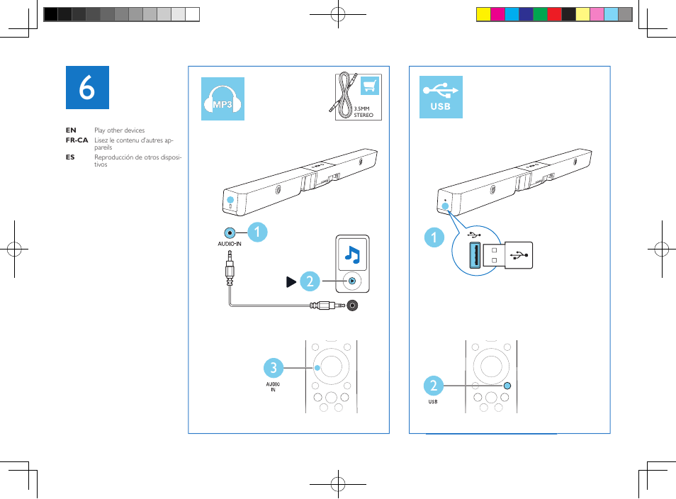 Philips Soundbar speaker HTL5110 Virtual surround Wireless subwoofer Opt Coax Aux in Audio in Bluetooth® User Manual | Page 11 / 16