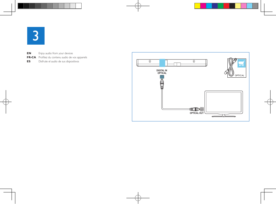 Philips Soundbar speaker HTL5110 Virtual surround Wireless subwoofer Opt Coax Aux in Audio in Bluetooth® User Manual | Page 6 / 16