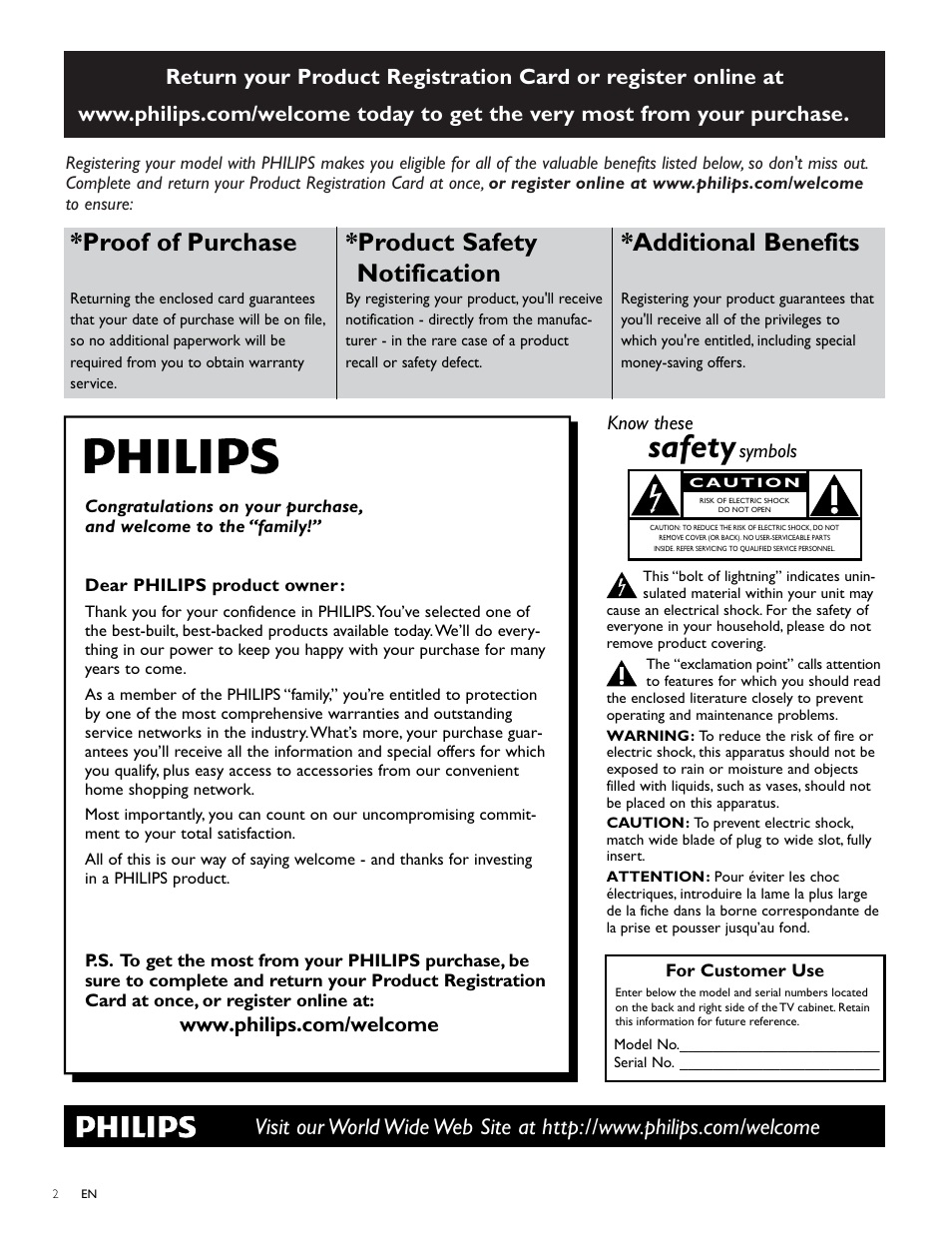 Safety | Philips 40PFL7705D-F7 User Manual | Page 3 / 48