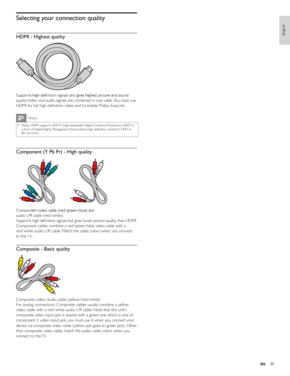 Selecting your connection quality | Philips 40PFL7705D-F7 User Manual | Page 40 / 48