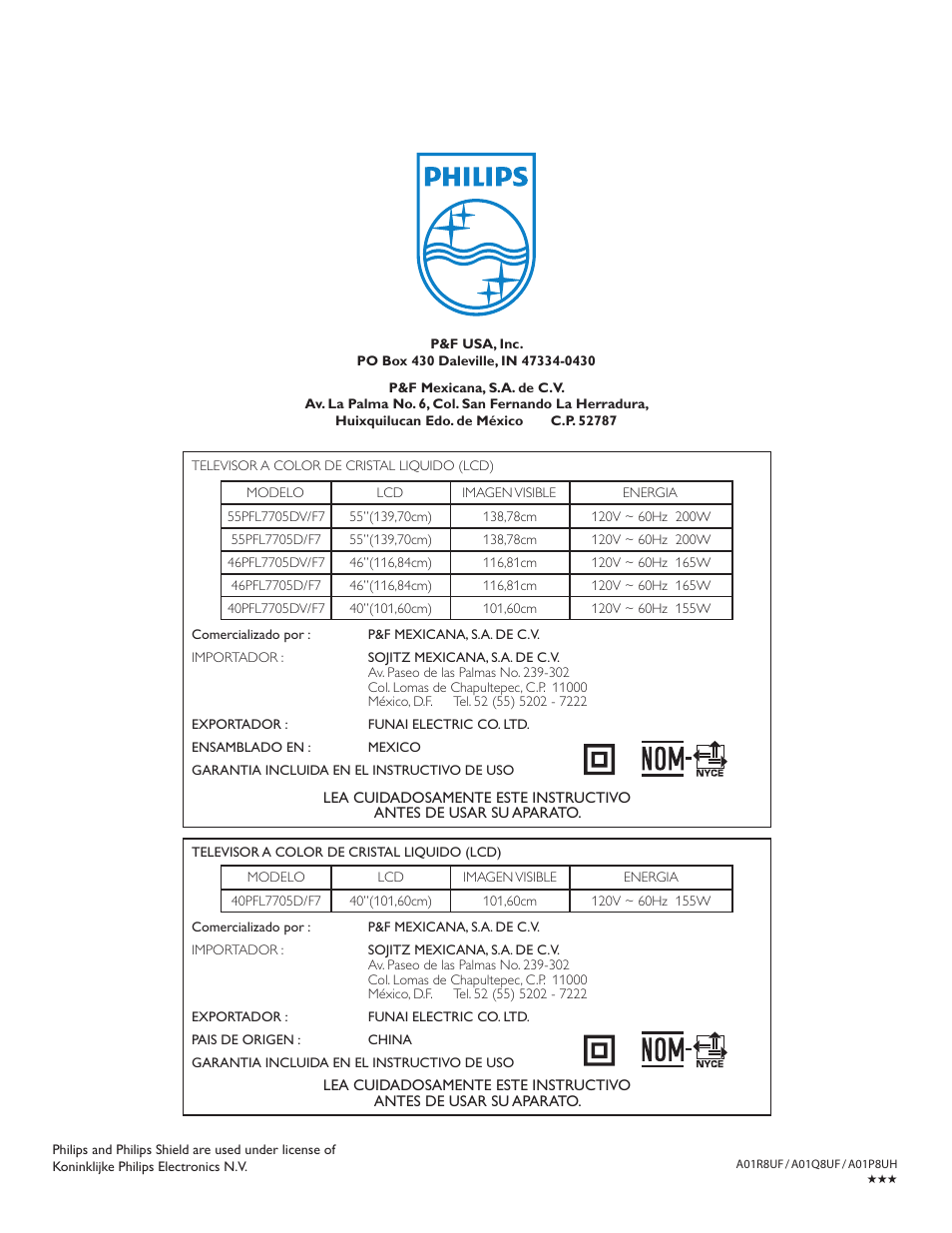 Philips 40PFL7705D-F7 User Manual | Page 48 / 48