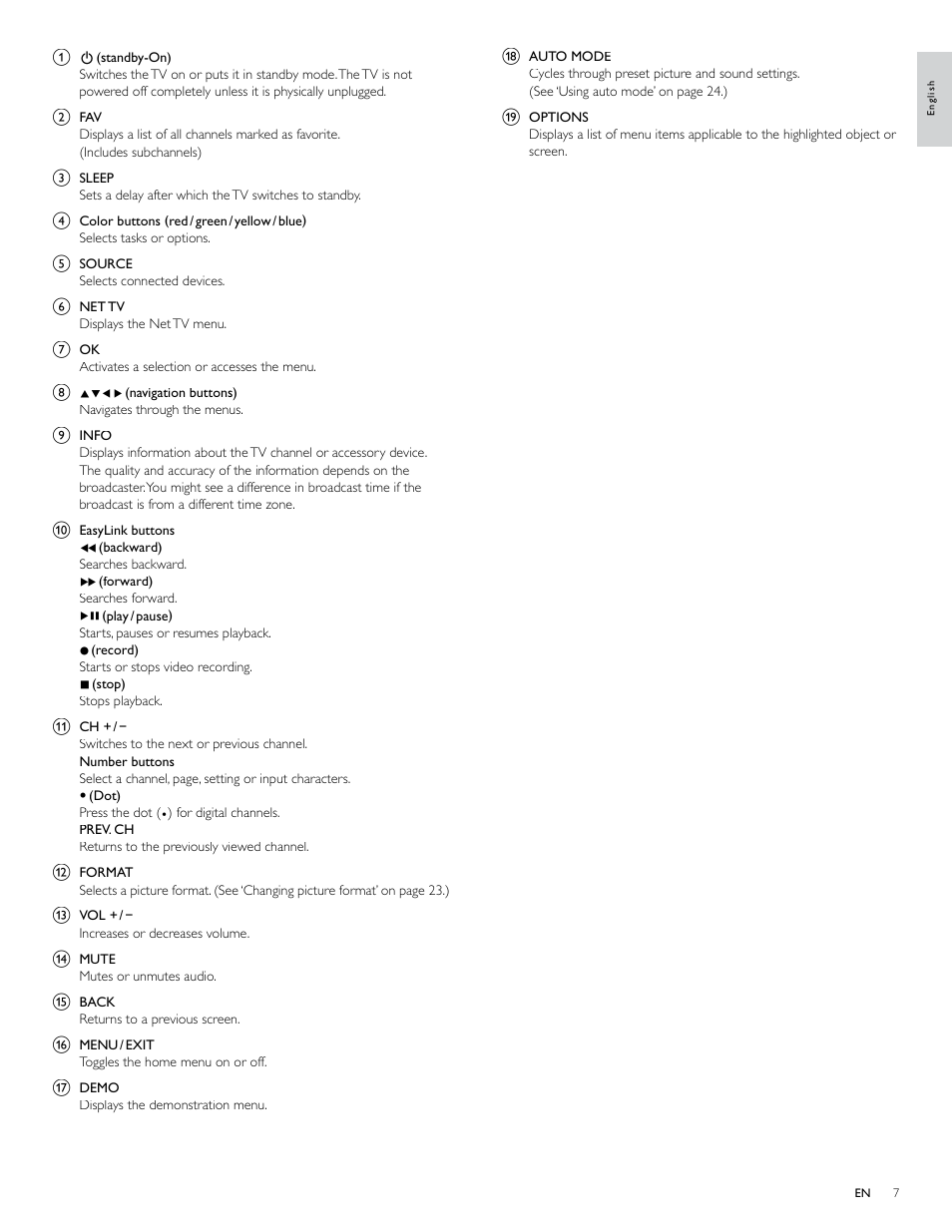 Philips 40PFL7705D-F7 User Manual | Page 8 / 48