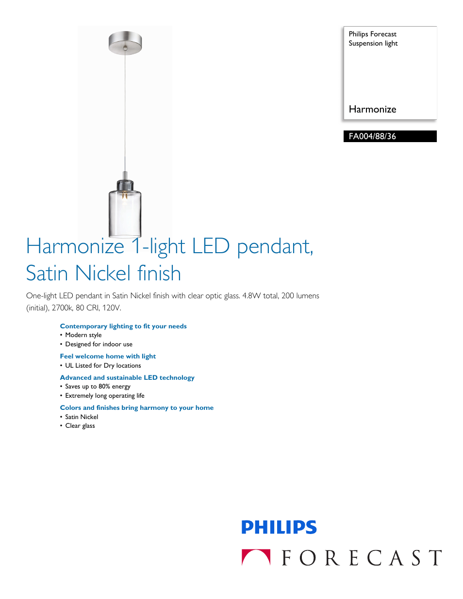 Philips FA0048836 User Manual | 2 pages