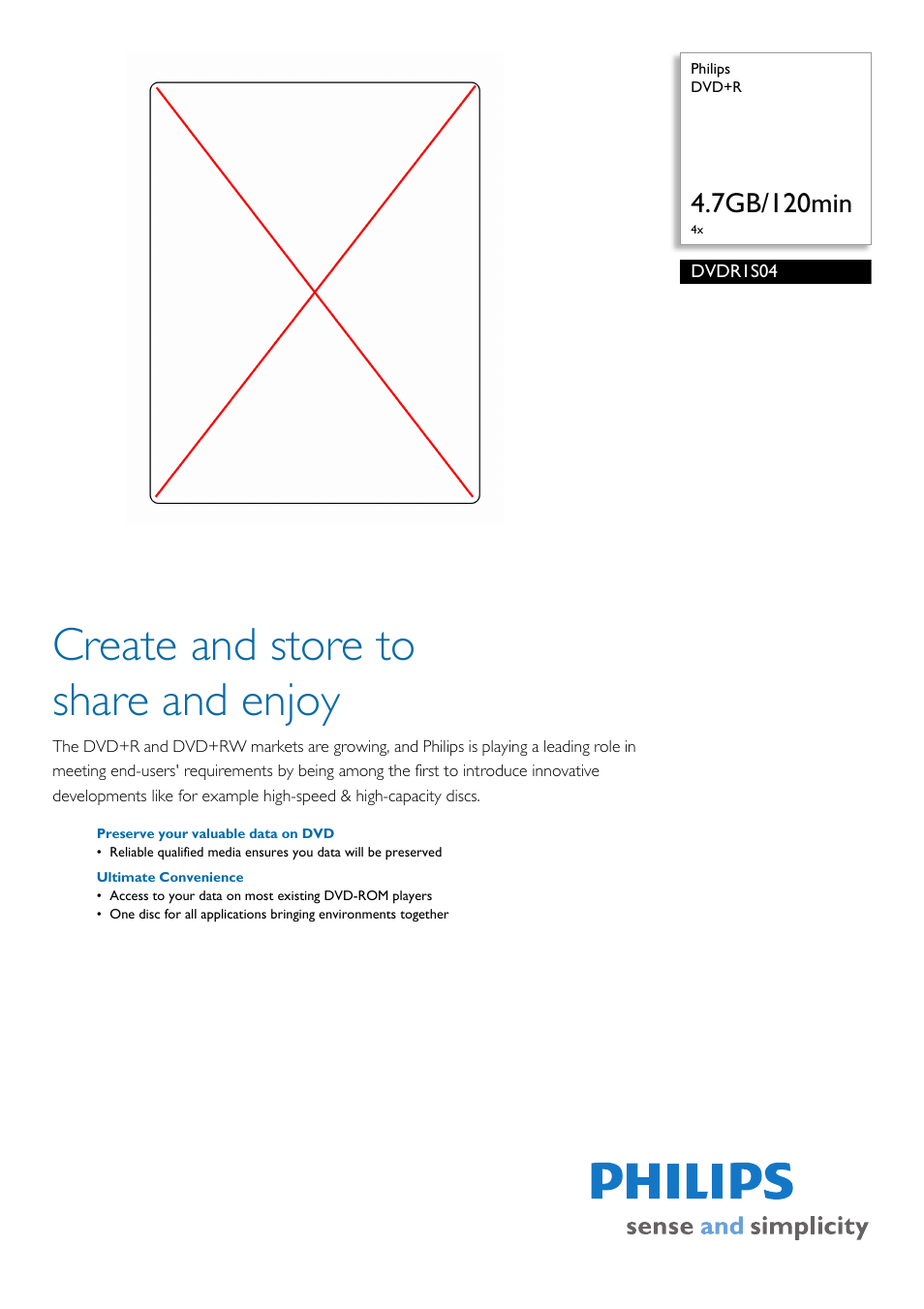 Philips DVDR1S04-522 User Manual | 2 pages