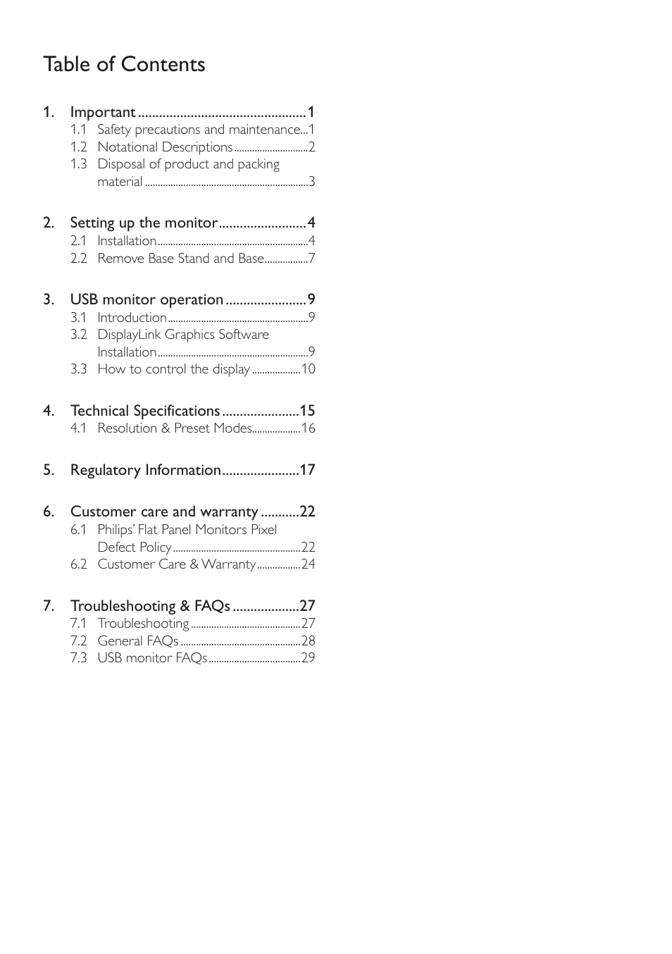 Philips 221S3UCB-00 User Manual | Page 2 / 32