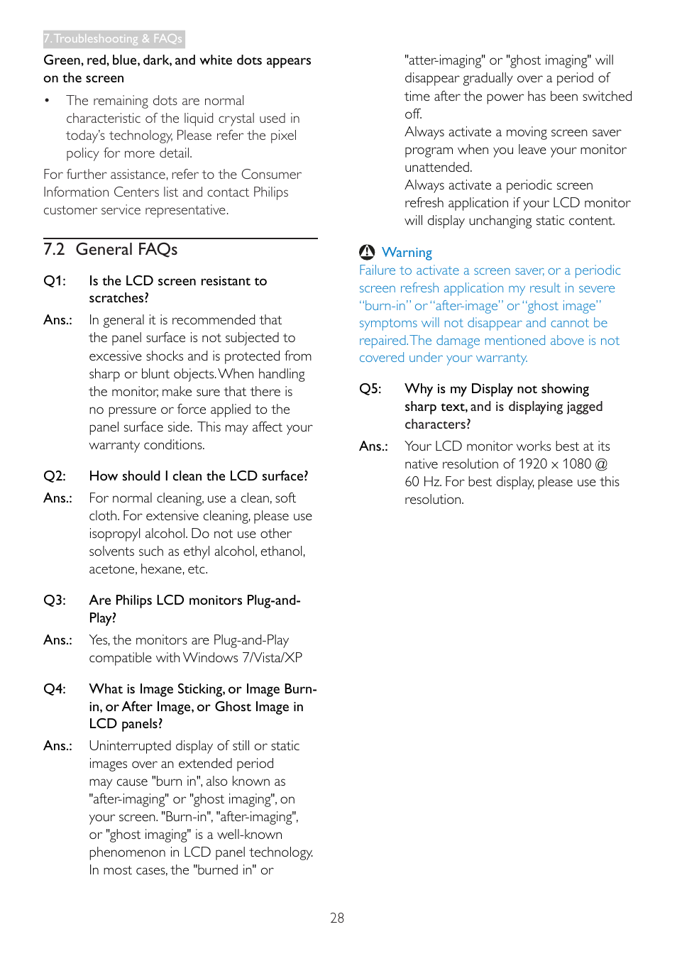 2 general faqs | Philips 221S3UCB-00 User Manual | Page 30 / 32