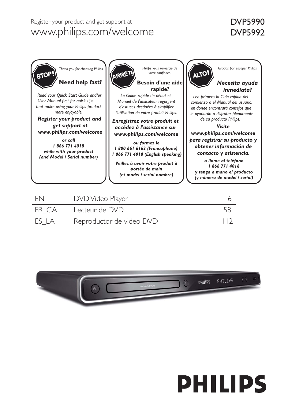 Philips DVP5990-F7 User Manual | 58 pages