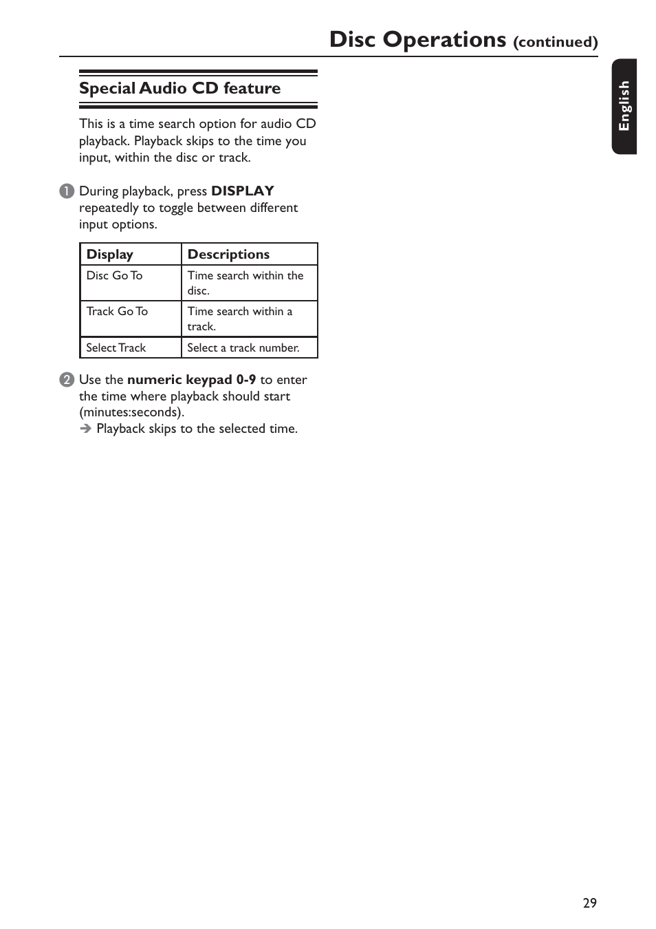 Disc operations | Philips DVP5990-F7 User Manual | Page 29 / 58