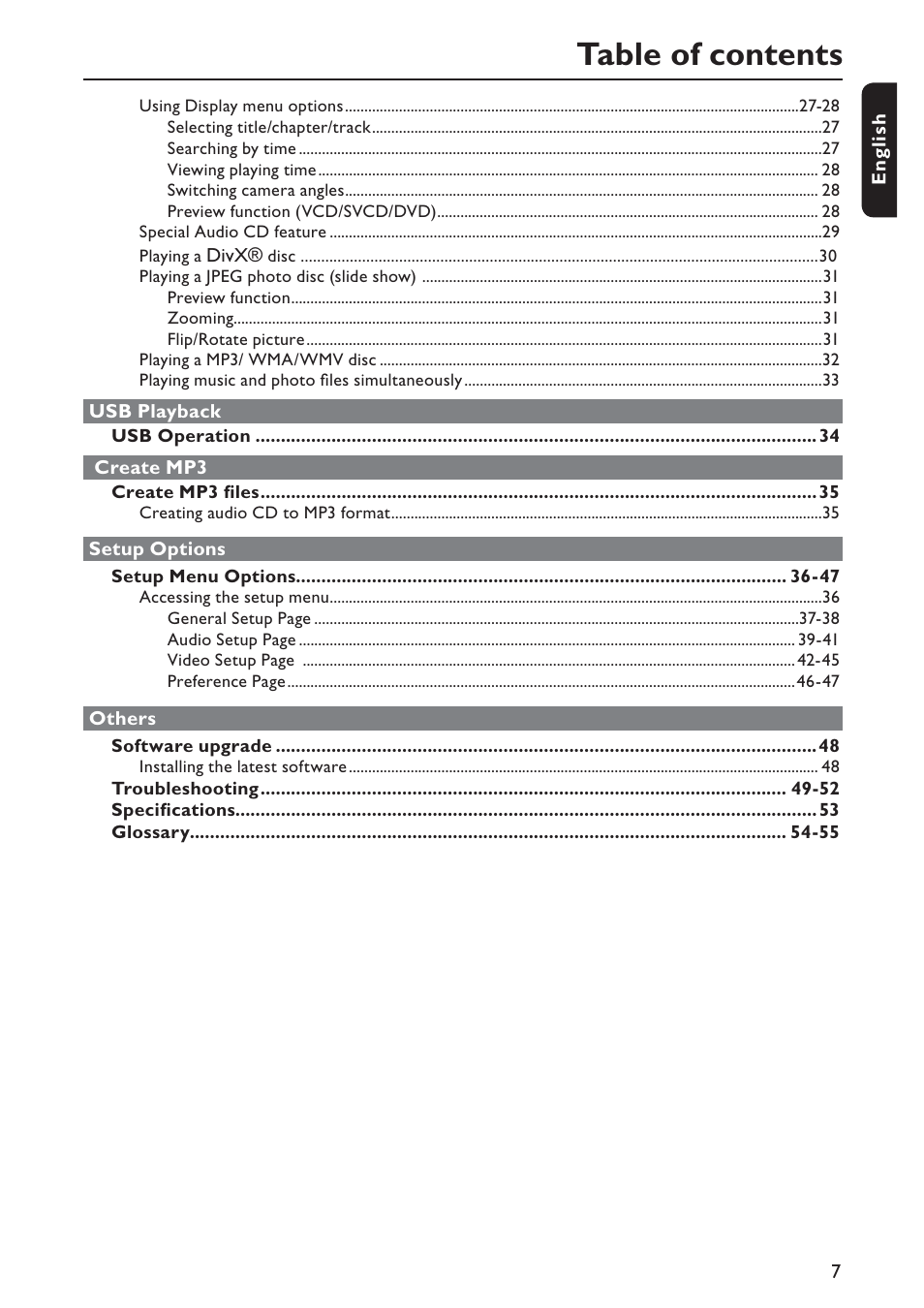 Philips DVP5990-F7 User Manual | Page 7 / 58