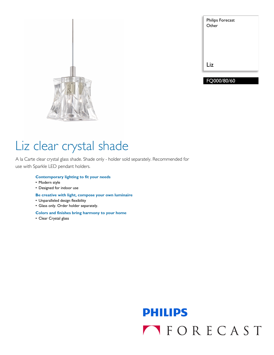 Philips FQ0008060 User Manual | 2 pages