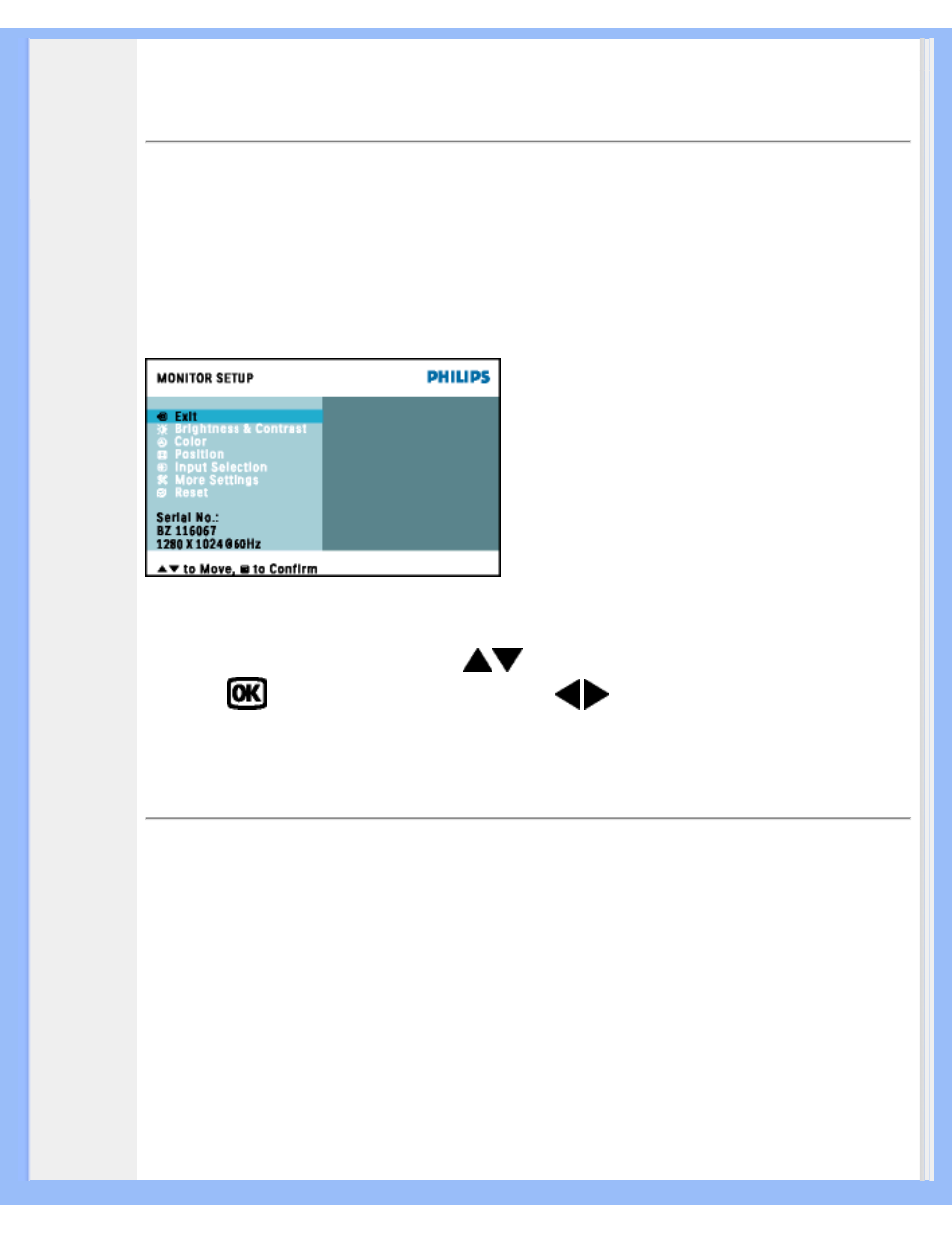 On-screen display | Philips 170B6CB-27 User Manual | Page 17 / 101