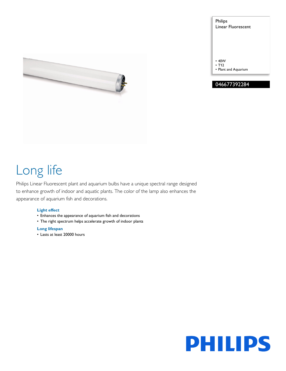 Philips 046677392284 User Manual | 2 pages