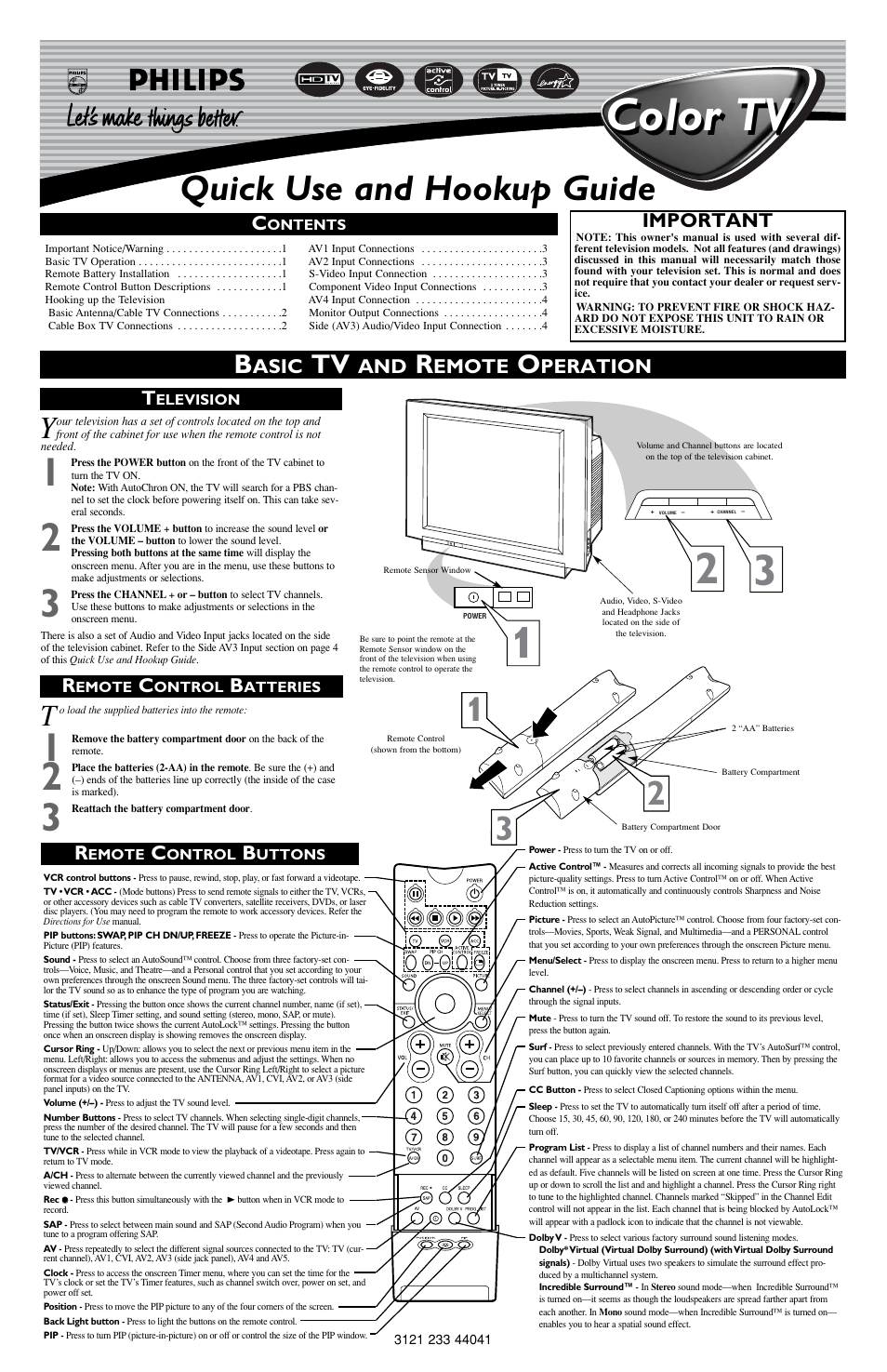 Philips 32PT842H User Manual | 4 pages