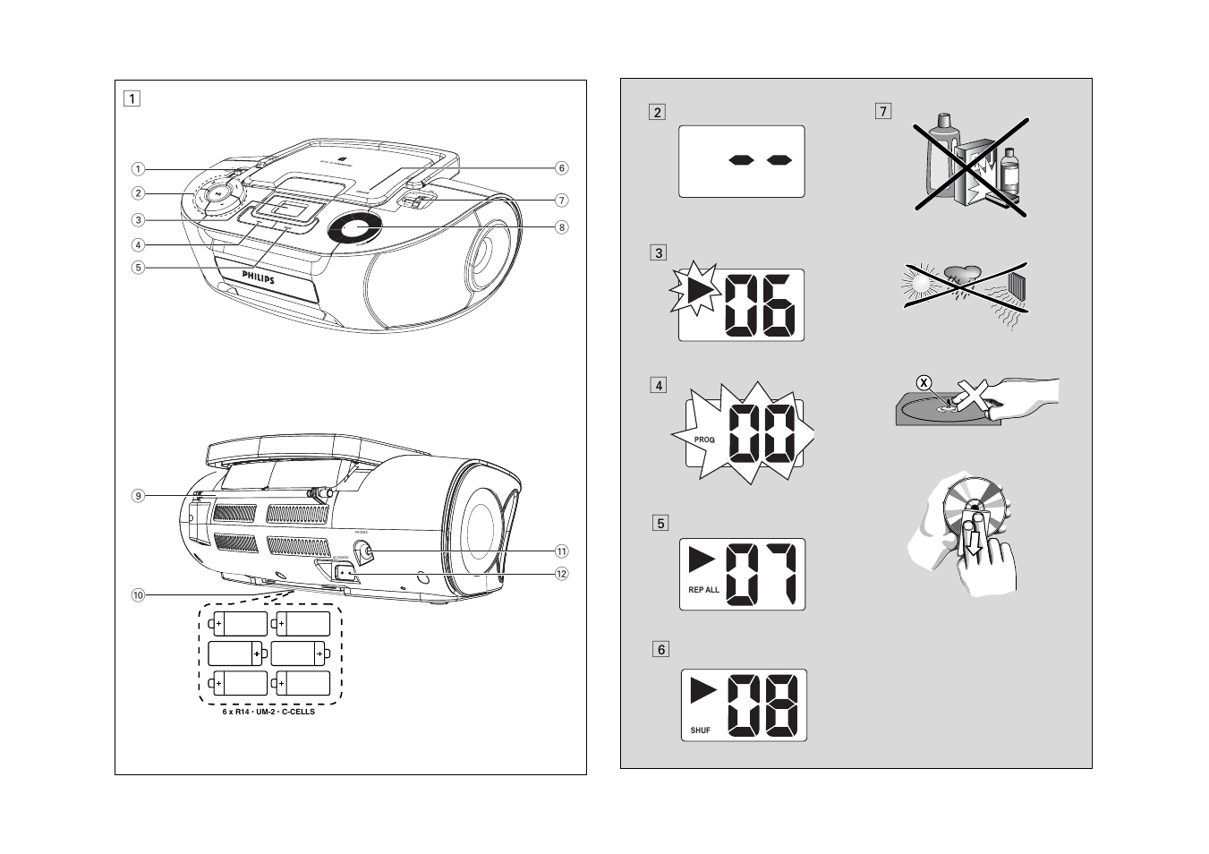 Philips AZ1123B-37B User Manual | Page 3 / 7