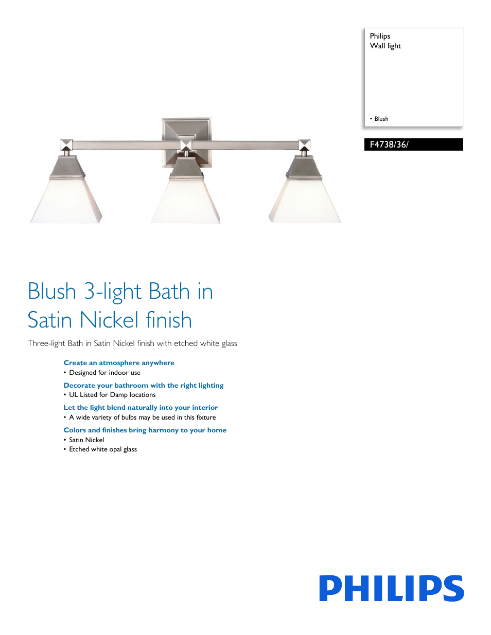 Philips F473836 User Manual | 2 pages